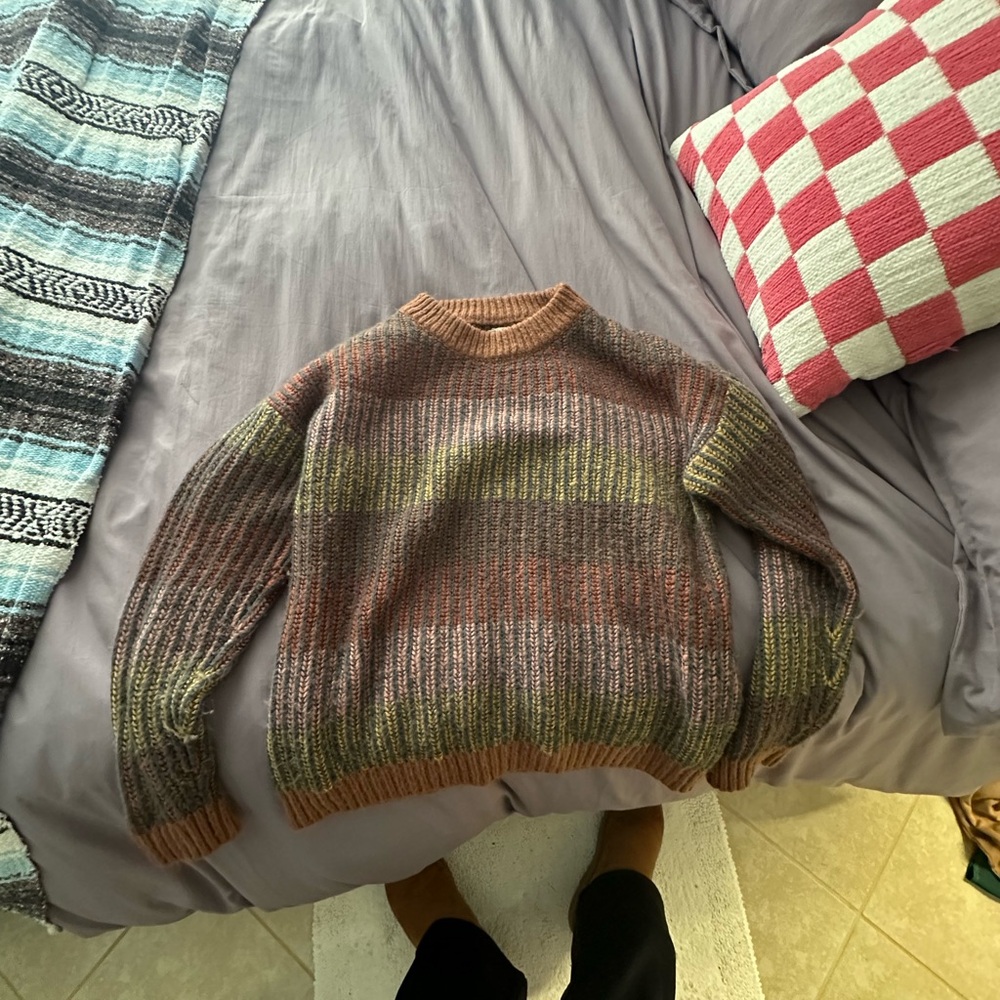 O'Neill Brown and Green Crewneck Sweater